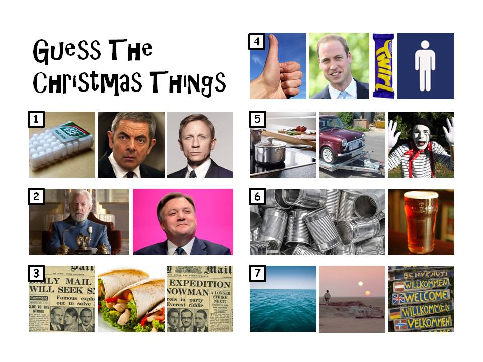 Picture Quiz Christmas Card 2016